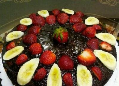 طرز تهیه کیک میوه ای با شکلات